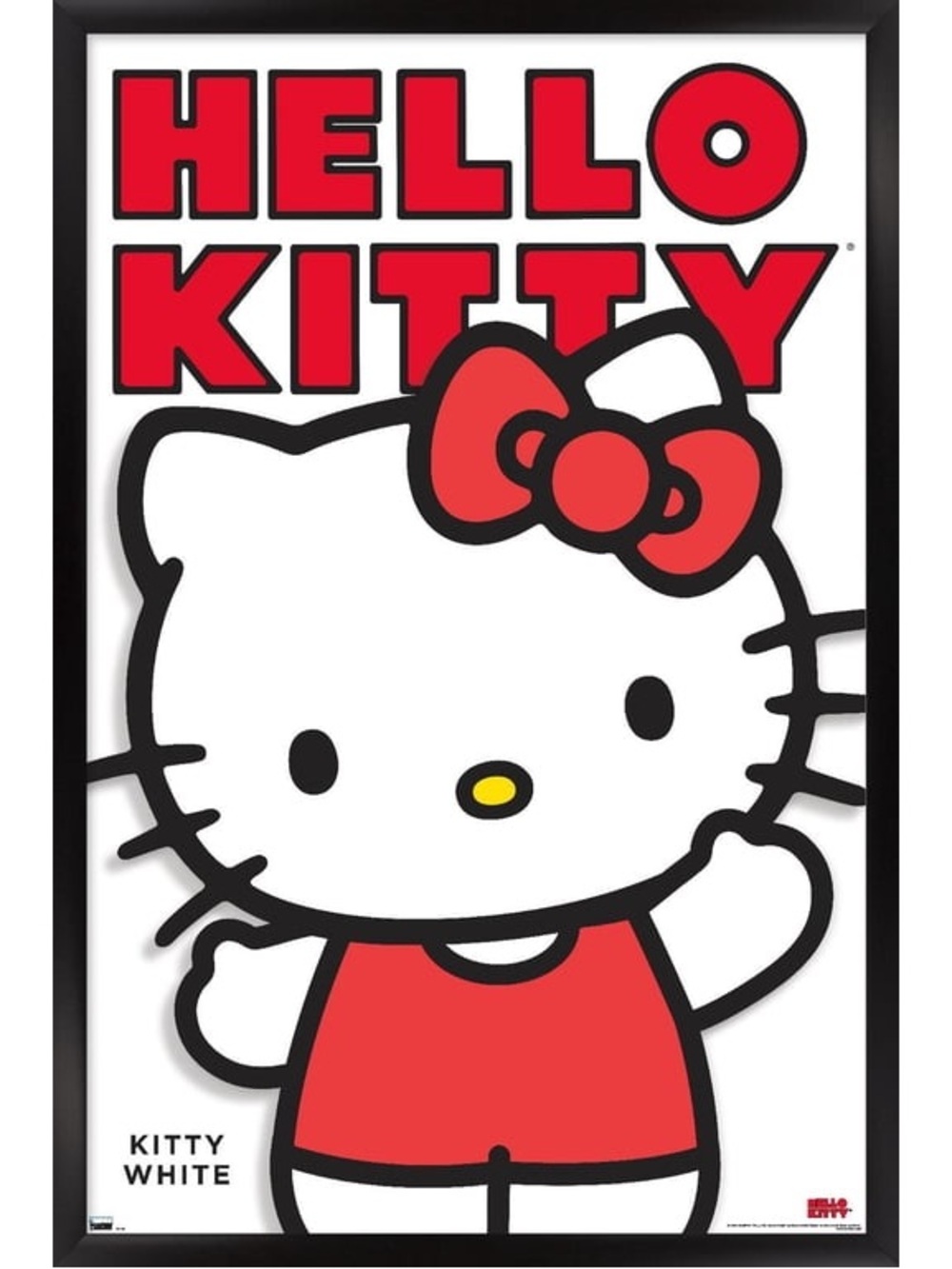 Sanrio Hello Kitty Red and White Wall Art Poster NEW